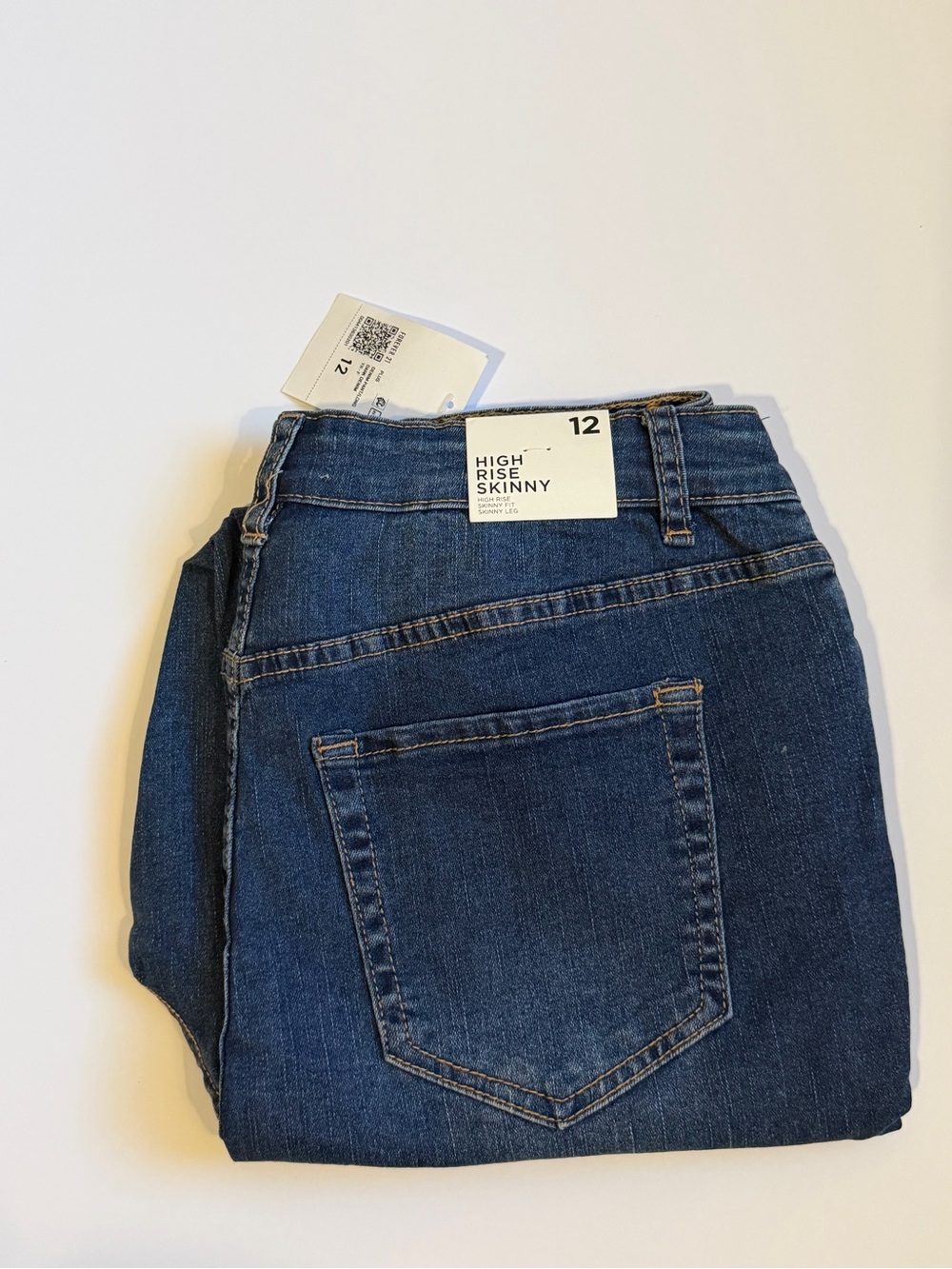 Forever 21 High Rise Skinny Jeans - Dark Blue Wash